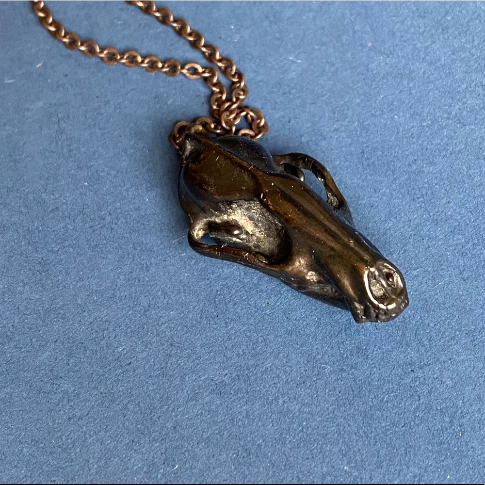 Wolf skull pendant